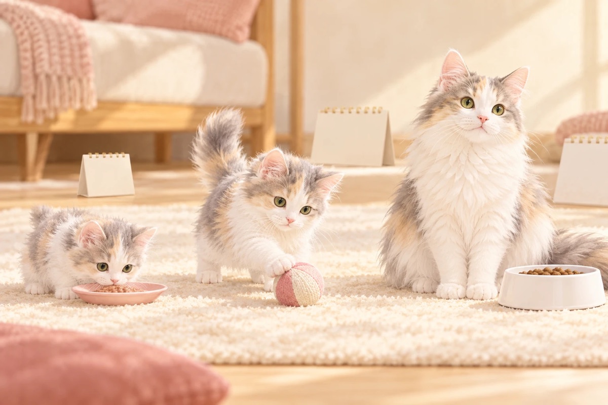 子猫の月齢は人間でいうと何歳?生後1〜12か月の成長と節目のアイキャッチ